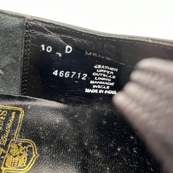 Stacy Adams Two Tone Woven Leather Dress Shoes Black White Lace Up 10 D - Picture 4 of 7